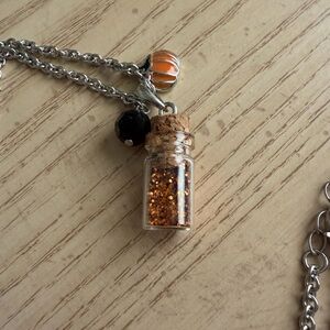Glitter Bottle Pendant Necklace